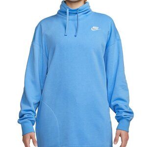 Nike Women's Sportswear Club Fleece Oversized Mock-Neck Sweatshirt - University